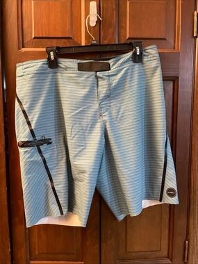 O'Neill Hyperfreak Hydro Boardshorts Mens 34 Swim Trunks Surfing Bro Geometric